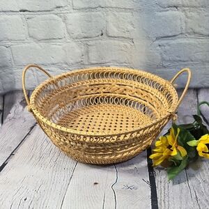 Handcrafted Woven Basket - Natural Brown